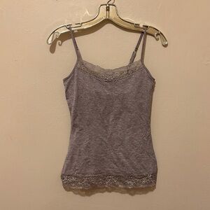 Express Heather Gray Lace Cami